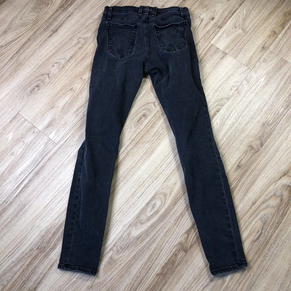 McGuire Denim Newton Skinny Jean Dark Wash Size 26 Distressed Torn Knee USA - Picture 8 of 9